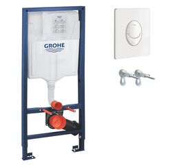 Инсталляция grohe rapid sl 38722001 3в1 для унитаза с кнопкой skate air белая в Актау фото № 1
