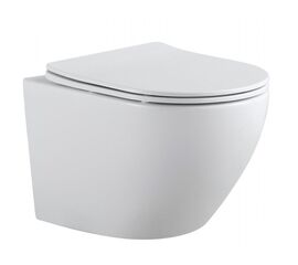 унитаз подвесной aquanet  cetus 2 new rimlees. тонкая крышка с микролифтом. в Актау фото № 1