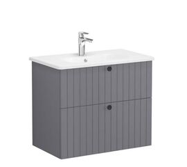 тумба с раковиной 80cv vitra root groove 69438 серый матовый в Актау фото № 1
