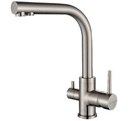 смеситель для кухни paulmark essen es213011-ni, никель в Актау фото № 1