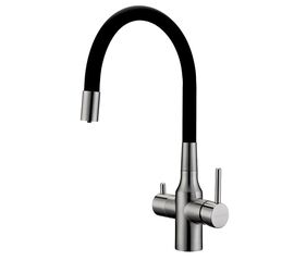 смеситель для кухни paulmark salix sa213419-ni, никель в Актау фото № 1