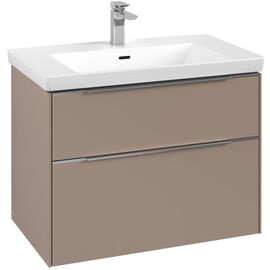 тумба с раковиной 80см villeroy&boch subway 3.0 c574l0vm + 4a708301, светло-коричневый в Актау фото № 1