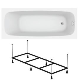 Ванна акриловая hans gretta pro 170x75 с каркасом, низкий борт в Актау фото № 1