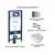 унитаз с инсталляцией geberit smyle square 500.300.21.s в Актау фото № 3
