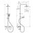 Душевая система hansgrohe vernis blend 26276670 200 черная матовая с термостатом в Актау фото № 4