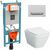 унитаз с инсталляцией 4в1 vitra integra square 9856b003-7206, безободковый в Актау фото № 1