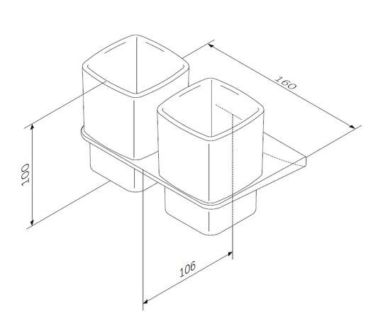 стакан для зубных щеток am.pm inspire 2.0 a50a343400 двойной в Актау фото № 3