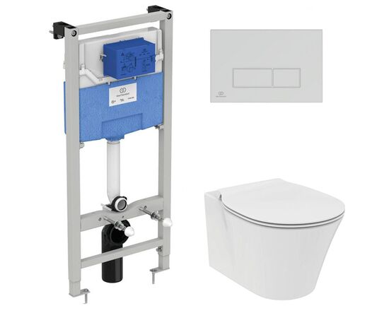 Комплект ideal standard connect air : унитаз e005401 aquablade с инсталляцией и кнопкой m2 r0121aa в Актау фото № 1