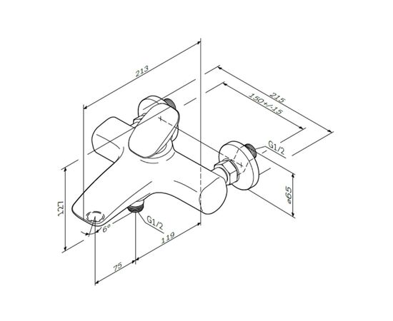 смеситель для ванны am.pm spirit v2.0 f70a10000 в Актау фото № 3