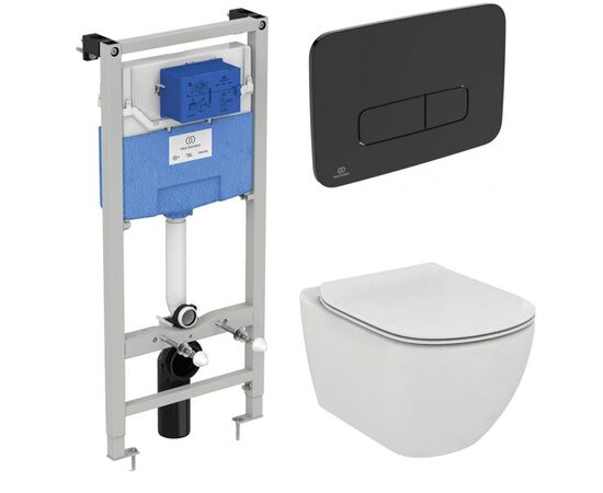 Комплект ideal standard tesi: унитаз t007901 aquablade  с инсталляцией и кнопкой m3 r0123a6 в Актау фото № 1