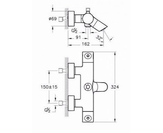 смеситель vitra nest trendy a47099exp для ванны с душем в Актау фото № 2