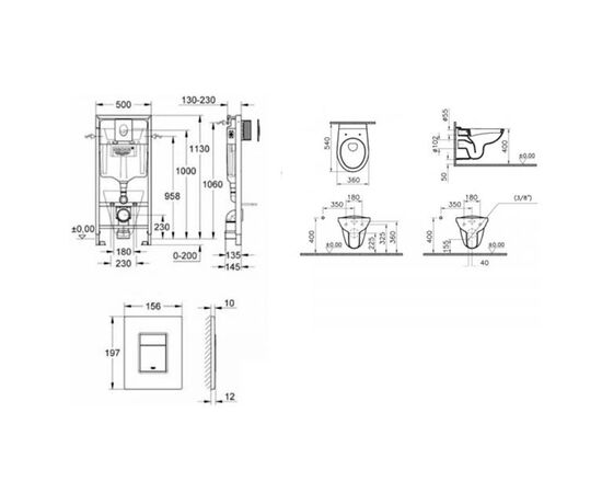 унитаз с инсталляцией grohe: rapid sl 3877720001 + norm fit 6855 в Актау фото № 2