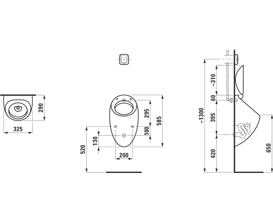 Писсуар laufen alessi one 8409714000001, с крышкой в Актау фото № 2
