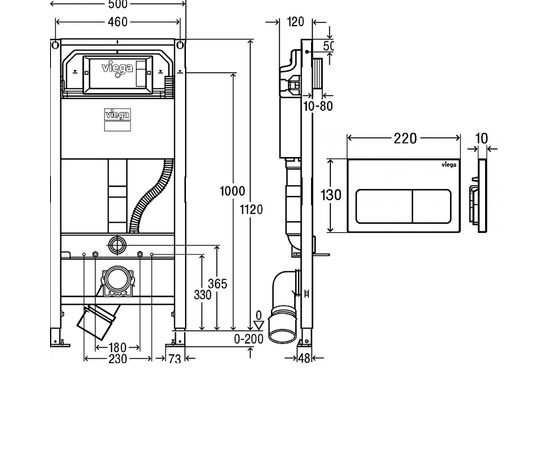 Инсталляция viega 792848 prevista dry, visign for life 5,1120мм 8524.12 в Актау фото № 2
