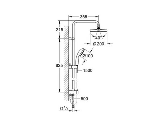 Набор для душа grohe eurosmart 124410 2в1 в Актау фото № 3