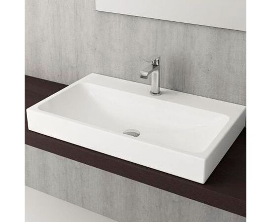раковина накладная scala bocchi 1078-001-0126 80*48 белый глянец в Актау фото № 2