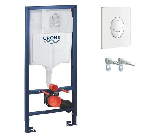 Инсталляция grohe rapid sl 38722001 3в1 для унитаза с кнопкой skate air белая в Актау фото № 1