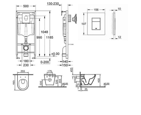 унитаз с инсталляцией 5в1 grohe rapid sl 38772001 (integra 7040) в Актау фото № 2