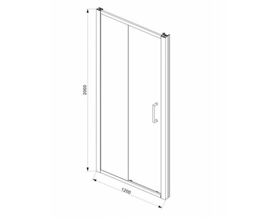 Душевая дверь bravat 120x200 blackline bd120.4101b в Актау фото № 3