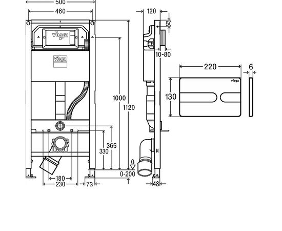 Инсталляция viega prevista dry 792862 , visign for style 23,1120мм 8522.10 в Актау фото № 2