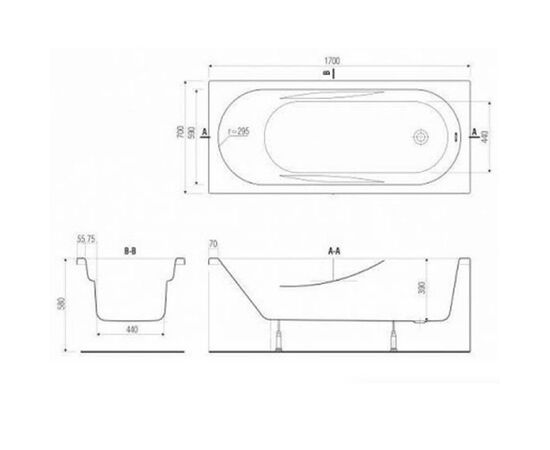 Ванна акриловая cersanit 170x70 mito red wp-mito_red*170-w в Актау фото № 3
