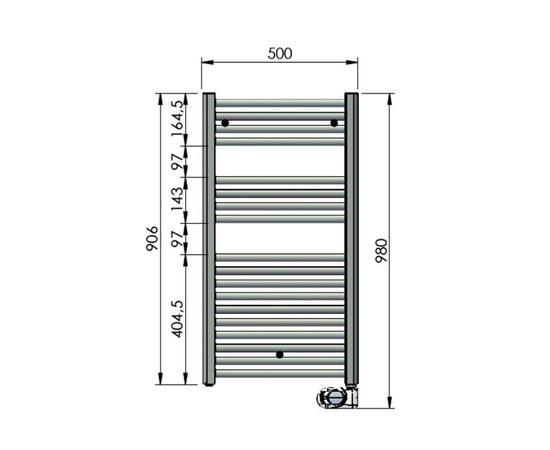 Полотенцесушитель zehnder aura 90x50 pbez-090-50/mq белый в Актау фото № 3