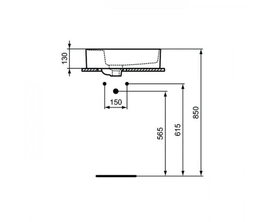 раковина накладная ideal standard strada ii t296401 со смещенным сливом в Актау фото № 3