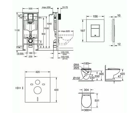 унитаз с инсталляцией grohe bauceramic 39586000 в Актау фото № 2