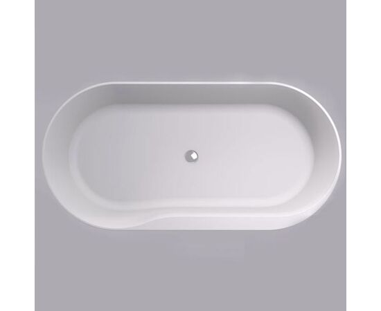 Ванна каменная roca raina 159 х 79 см 248466000, литой мрамор stonex, овальная, белая в Актау фото № 3
