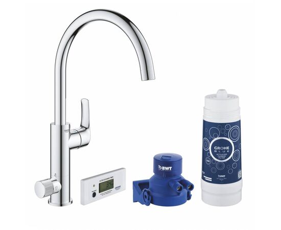 смеситель для кухни grohe blue pure eurosmart 30383000, без электроники с c-образным изливом в Актау фото № 1