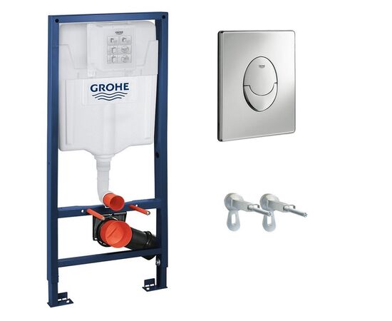Инсталляция 3в1 grohe rapid sl 38721001 (овальная кнопка, хром) в Актау фото № 1