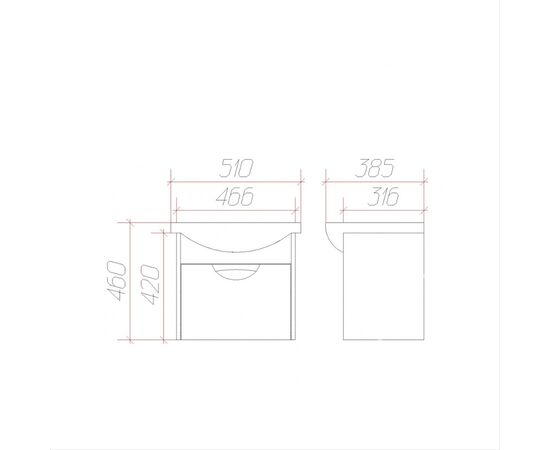 тумба с раковиной cersanit basic 50cм в Актау фото № 3