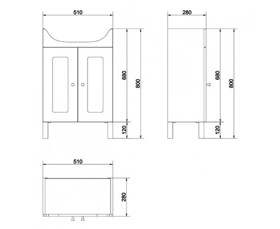 тумба с раковиной сersanit arteco 55cм в Актау фото № 2