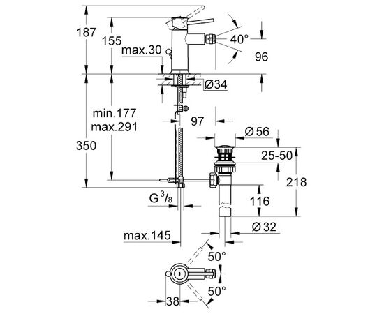 смеситель для биде grohe bau classic 32864000 в Актау фото № 2