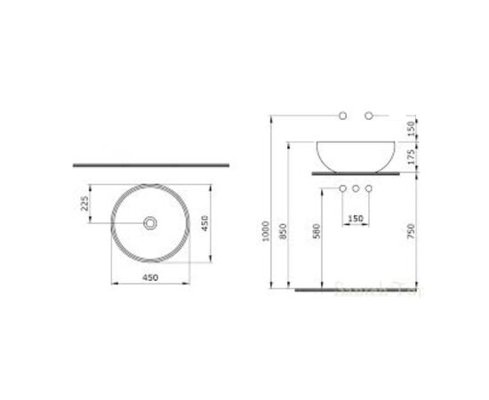 раковина накладная bocchi venezia 1119-020-0125 45x45 см антрацит матовый в Актау фото № 3