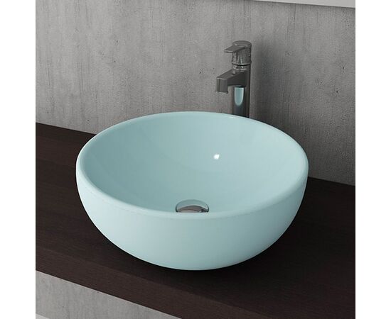 раковина накладная bocchi venezia 1119-029-0125 45x45 см голубая матовая в Актау фото № 2