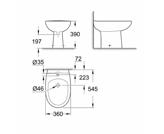 Биде grohe bau ceramic 39432000 в Актау фото № 3