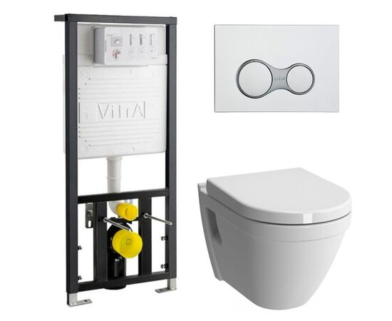 Комплект vitra s50: унитаз с биде 5318b003-0850 с инсталляцией и кнопкой в Актау фото № 1