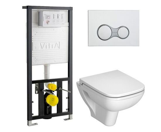 Комплект vitra s20: унитаз 5505b003-0101 с инсталляцией и кнопкой в Актау фото № 1