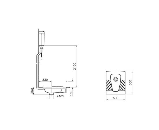 чаша генуя vitra arkitekt 5952l003-0054 c бачком скрытого монтажа в Актау фото № 3