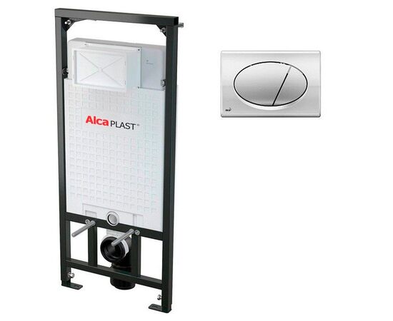 Инсталляция 3в1 alcaplast am101/1120  rus am101/1120+m71(кнопка смыва (хром - глянцевая) (216370) в Актау фото № 1