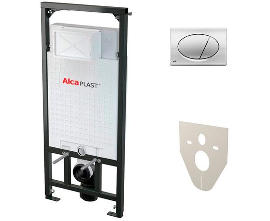 Инсталляция 4в1 alcaplast am101/1120 rus am101/1120+m71(хром кнопка) +m91(шумоизоляция) (216377) в Актау фото № 1