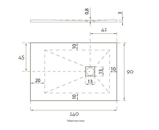 Поддон для душа hidronatur pleasure ats-140x90u-w в Актау фото № 6