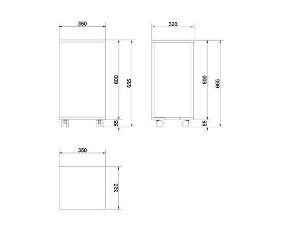 Комод для белья cersanit smart b-kd-sma/wh белый в Актау фото № 3
