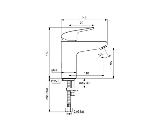 смеситель для раковины ideal standard ceraflex grande b1714aa в Актау фото № 3