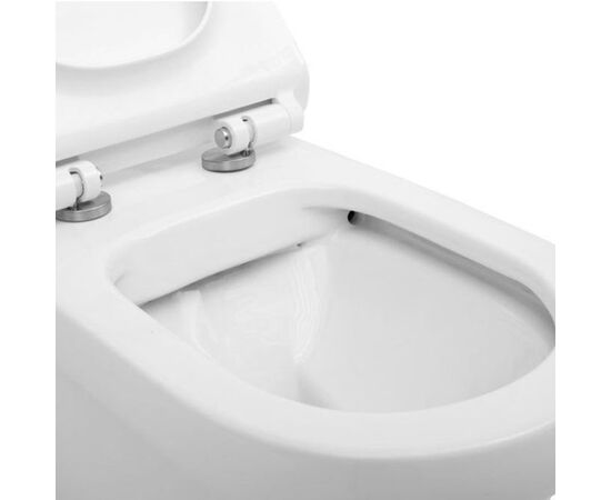 унитаз подвесной aquanet  nova f bl-101n-wht rimlees. тонкая крышка с микролифтом. в Актау фото № 3