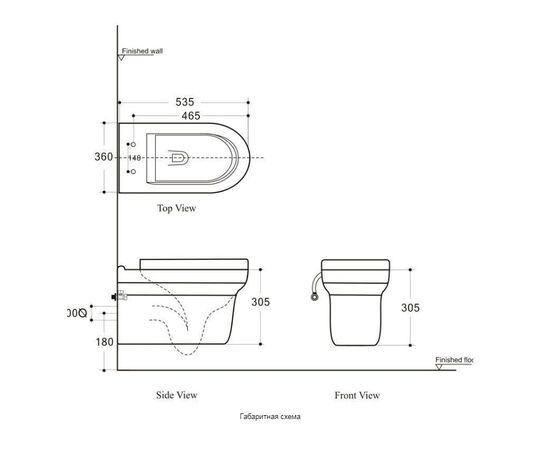 унитаз подвесной aquanet  nova f bl-101n-wht rimlees. тонкая крышка с микролифтом. в Актау фото № 4