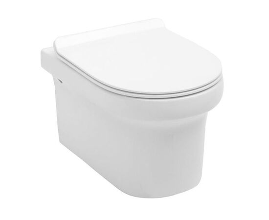 унитаз подвесной aquanet  nova f bl-101n-wht rimlees. тонкая крышка с микролифтом. в Актау фото № 1