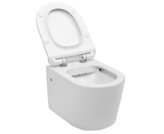 унитаз подвесной aquanet atago w bl-104n-wht   rimlees. тонкая крышка с микролифтом. в Актау фото № 2