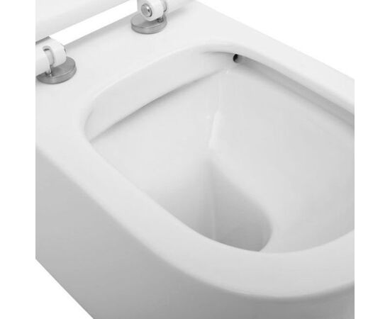 унитаз подвесной aquanet atago w bl-104n-wht   rimlees. тонкая крышка с микролифтом. в Актау фото № 3